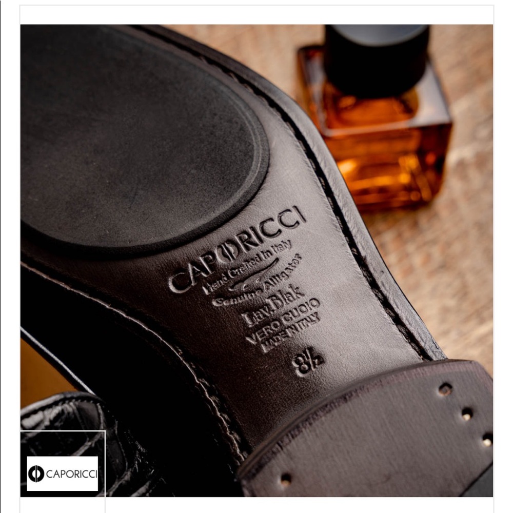 Caporicci 9961 Blk Genuine Alligator Penny Loafers - Picture 5 of 10